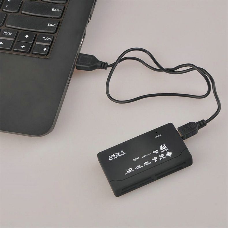 USB multifunkciós kártyaolvasó SD All-in-One XD Univerzális MD Kamera CF memóriakártya MMC Neutral Nagysebességű MS Duo_voghion.com