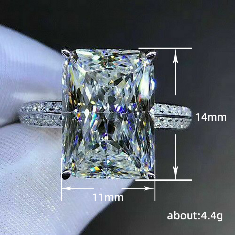 Pop New Style Set mit super großem Zirkon einfache Damen Ring Geschenk Kopfstück_voghion.com