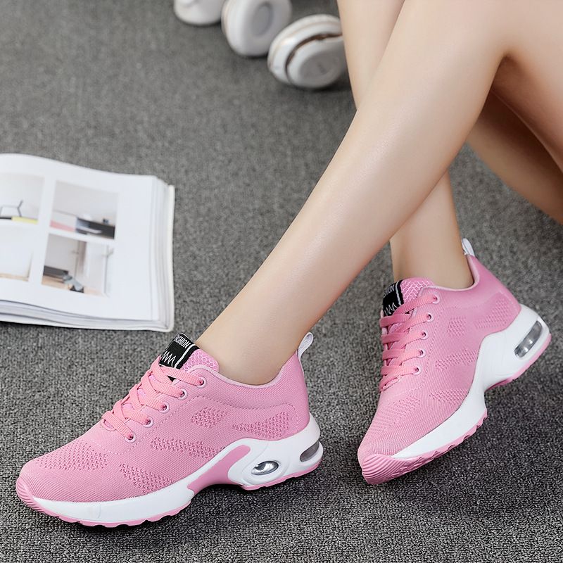Scarpe da donna di grandi dimensioni scarpe da corsa casual con cuscino d'aria per studenti scarpe sportive in tessuto volante per donna_voghion.com
