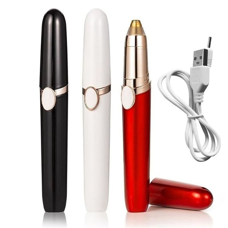 Elektrisk øyenbrynstrimmer USB-epilator Kvinnelig sminkeverktøy Kniv Saks Barberhøvel For kvinners barbermaskin Brynformer Øyenbrynstrimmer_voghion.com