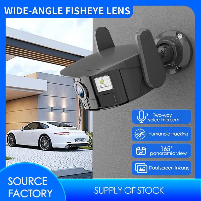 Outdoor Home WiFi Mobile Remote 3MP HD Night Vision 165 ° Wide Angle Gun Camera Monitoring_voghion.com