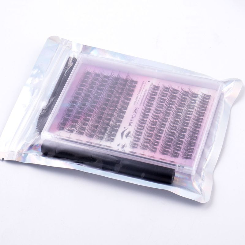 Nuove ciglia finte divise fai da te 12 file pinzette per colla di grande capacità adatte a ciglia combinate_voghion.com