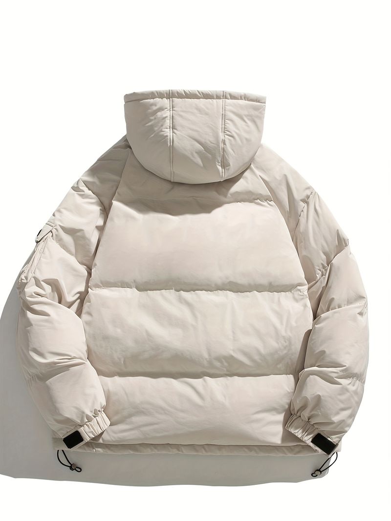 Kapuzenjacke für Damen und Herren – winddicht, wärmeisoliert, mit Reißverschlusstaschen, locker geschnittener Ski-/Snowboardmantel_voghion.com