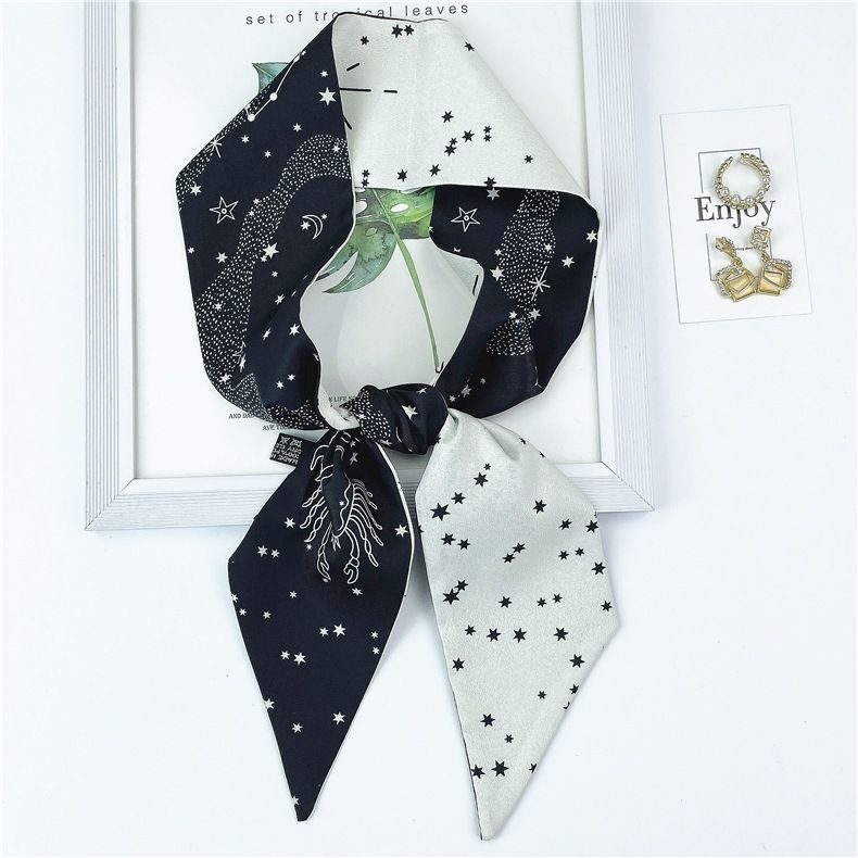 Frühling Herbst Mode Tarot Marke Zwölf Konstellationen Kleiner Schal für Frauen in Südkorea, Schmaler Langer Gestreifter Schal,_voghion.com