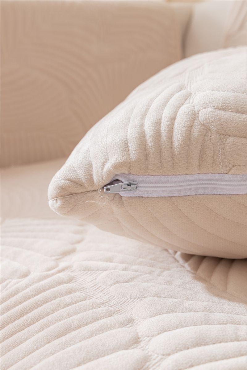Autumn and winter style ultra soft solid color plush banana leaf sofa cushion modern simple double sofa cushion cloth factory direct sales_voghion.com