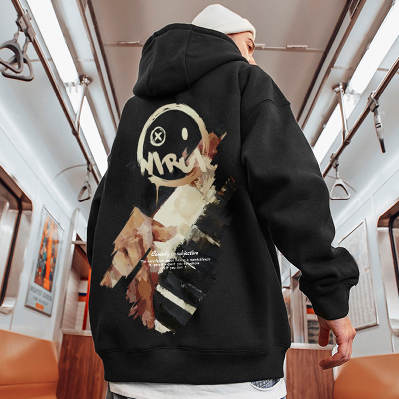 Hot sale licht luxe trend grote designer modellen imp unisex bredere plus size tide losse honderd winddichte gewatteerde hoodie met capuchon_voghion.com