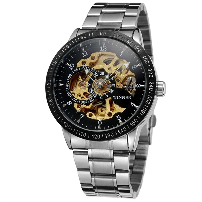 Fashion business leisure double-sided hollow dragon full automatic mechanical watch men's watch_voghion.com