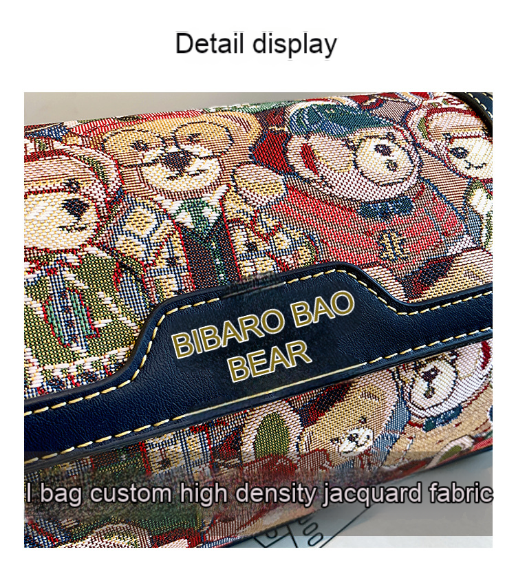 Bolsas clássicas de marca com design de nicho, bolsas femininas com temperamento, bolsas de urso, bolsas de ombro inclinadas da moda_voghion.com
