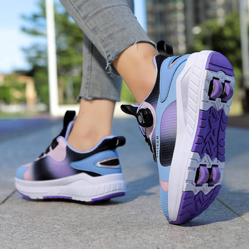 Rollschuhe für Herren und Damen mit drehbaren Schnallen, abnehmbaren Allrad-Low-Top-Outdoor-Sport-Wanderschuhen aus farbblockierendem und farbblockierendem PU_voghion.com