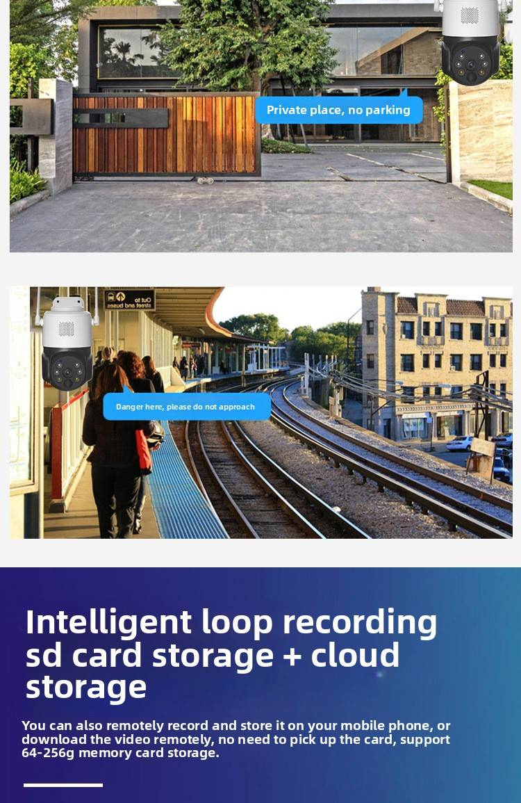 Solar Wireless Security Camera - 360° Panoramic View With AI Motion Detection (No Blind Spots Night Vision Mobile Remote Viewing IP66 Weatherproof)_voghion.com