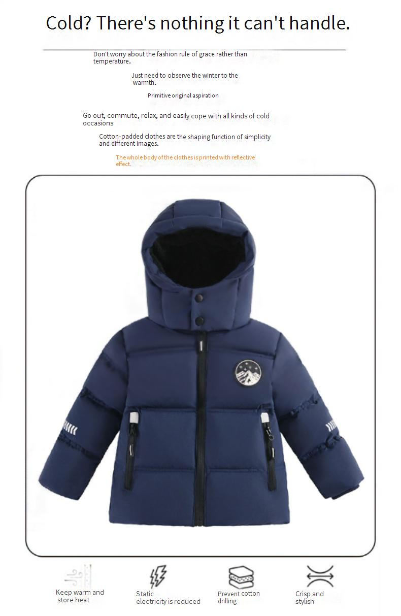 Boys' Winter Jacket With LED Light-Up Design – Thick Insulated Hooded Coat (100-155cm, Black/Army Green/Light Blue/Navy)_voghion.com