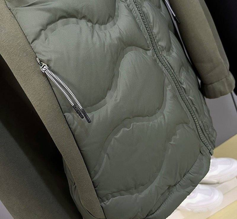 Lightweight Down Jacket With Hood, White Duck Down Filling, Warm & Stylish Winter Coat For Men And Women (Black/Green, Sizes M-3xl)_voghion.com