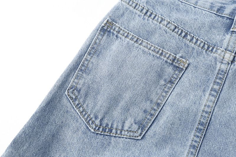 Women's Clothing High Waist Petite Side Slit Denim Skirt Women's Summer 2021 New Slim Mid Length Hip Wrapped A Line Skirt Trend_voghion.com