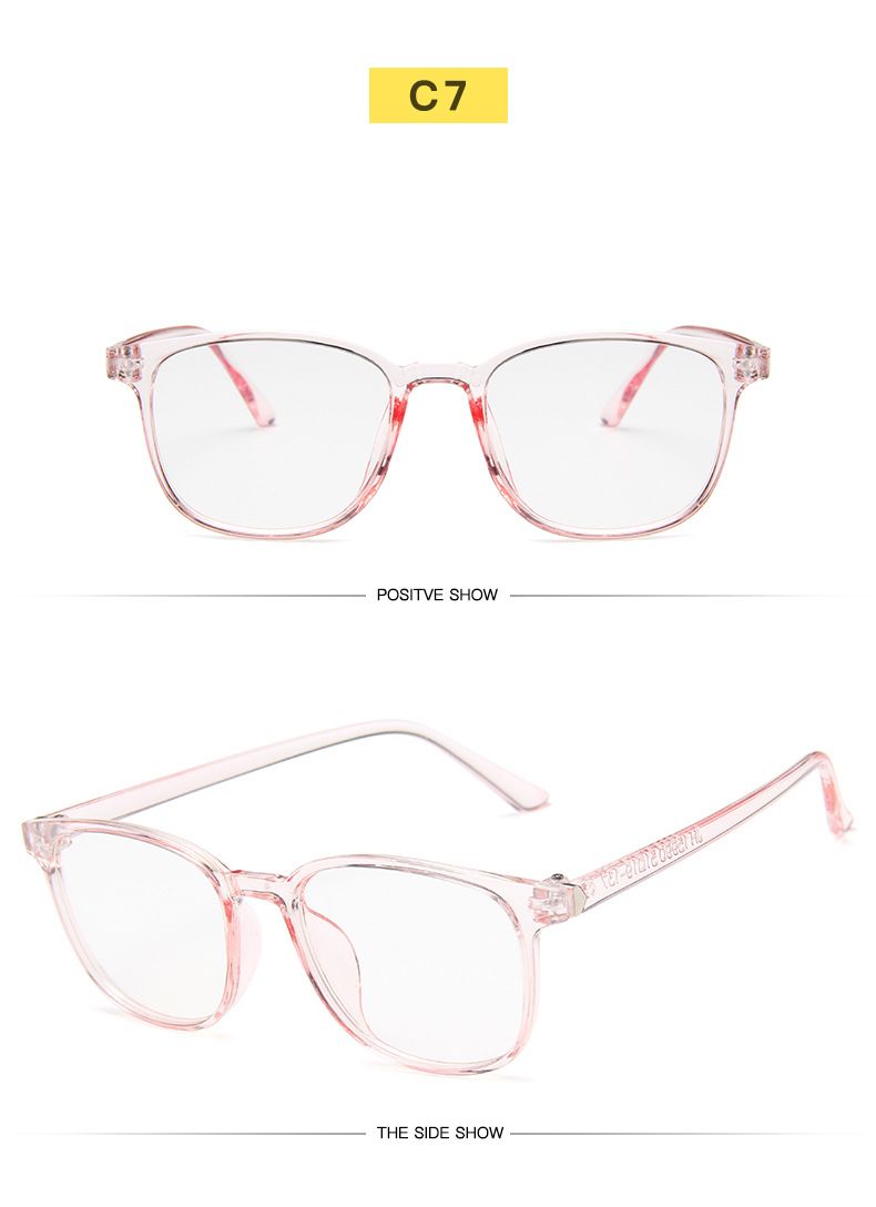 Moda RMM Retro Uomo Moda Computer Occhiali Donna Anti-Luce Blu Trasparente Rosa Montatura in Plastica_voghion.com