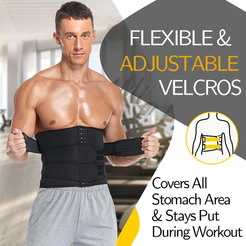 Trainer Männer Taille Abnehmen Body Shaper Fiess Gürtel Gewicht Verlust Fett Brennen Sport Gürtel Schweiß Trimmer Workout C_voghion.com