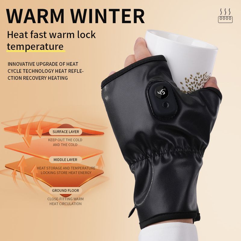 New USB Charging Intelligent Constant Temperature Learning Office Game Electric Heating Gloves_voghion.com