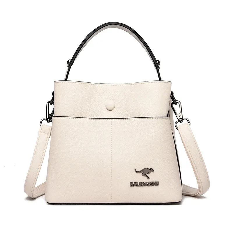 Borsa da donna di marca di fascia alta, tracolla in pelle PU di alta qualità, a forma di secchiello, alla moda, di design_voghion.com