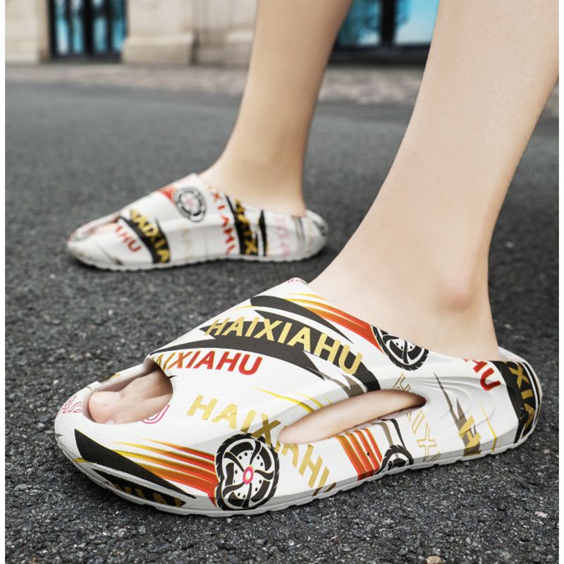 Slippers Men 2024 Four Seasons New EVA Flip-flops Thick Soles Step On Shit Feeling Sandals_voghion.com