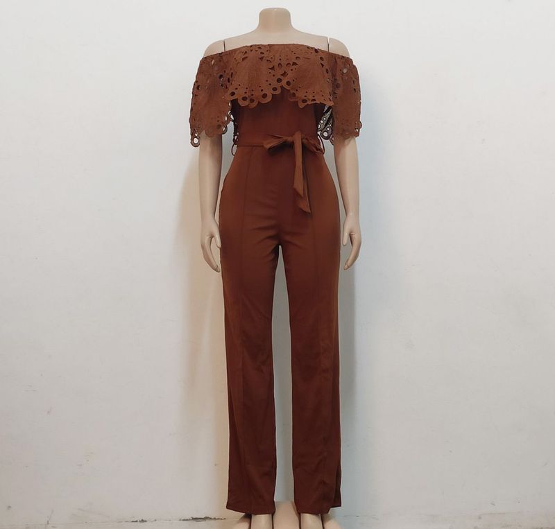 Europeisk och amerikansk sexig fashionabel enfärgad jumpsuit med tubtopp_voghion.com