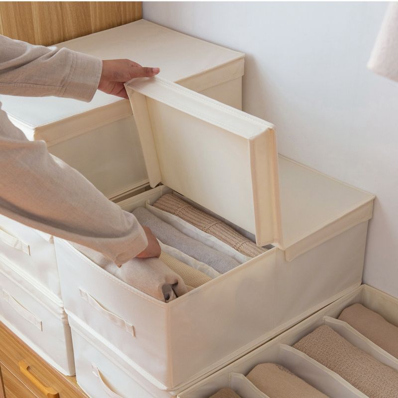 Stoff-Aufbewahrungsbehälter für die Schrankorganisation – faltbare Mehrzweckkörbe für Kleidung, Decken und Heimdekor (atmungsaktives und platzsparendes Design)_voghion.com