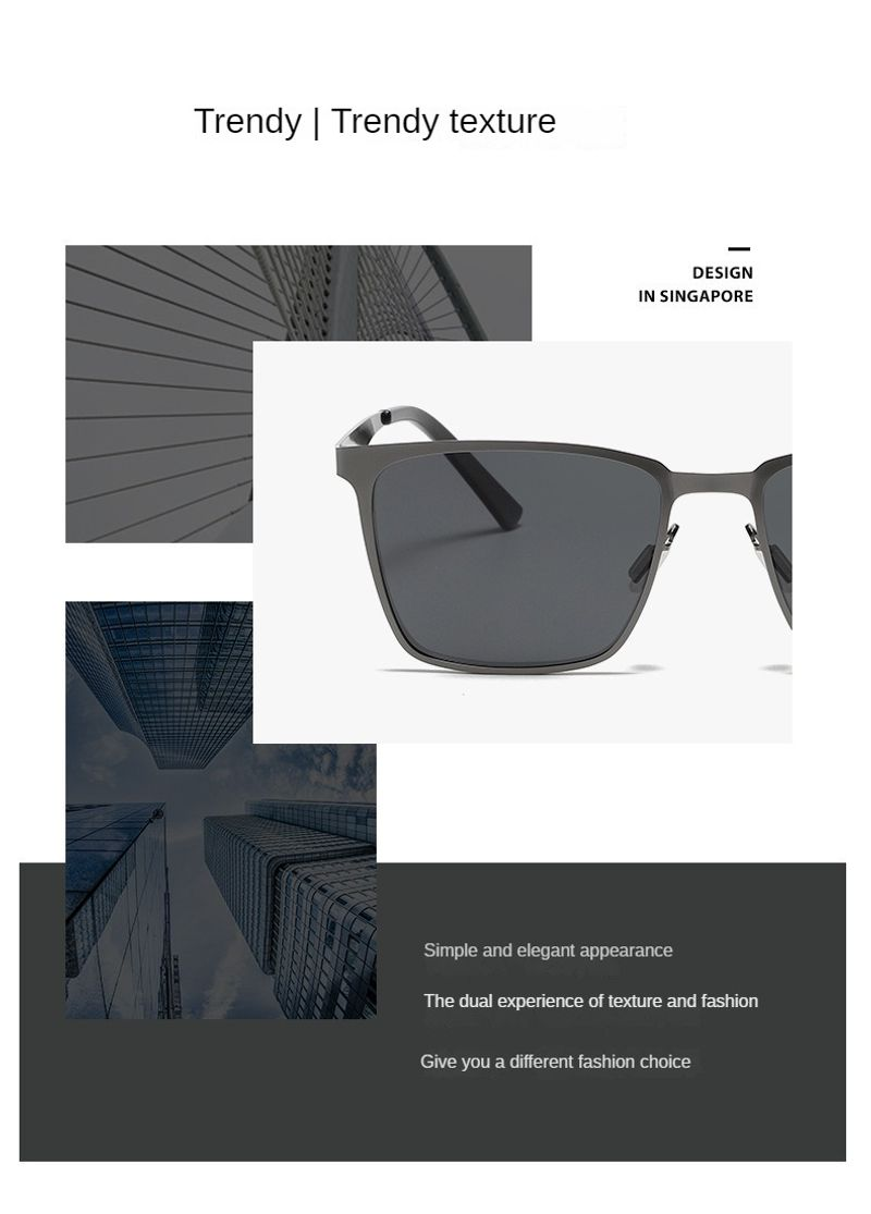 1pc Men's Driving Polarized High Sense Photochromic Fishing Sunglasses, With Case Glasses Cloth_voghion.com