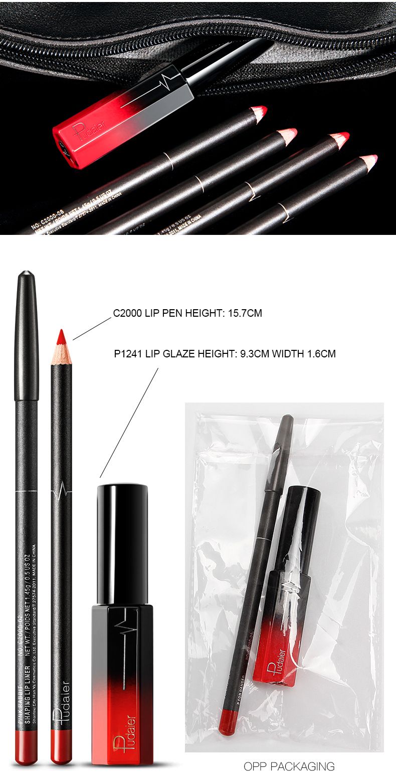 Matter flüssiger Lippenstift von Pudaier, samtige Textur, lang anhaltende Lippentönung für jeden Hauttyp, in mehreren Farben_voghion.com