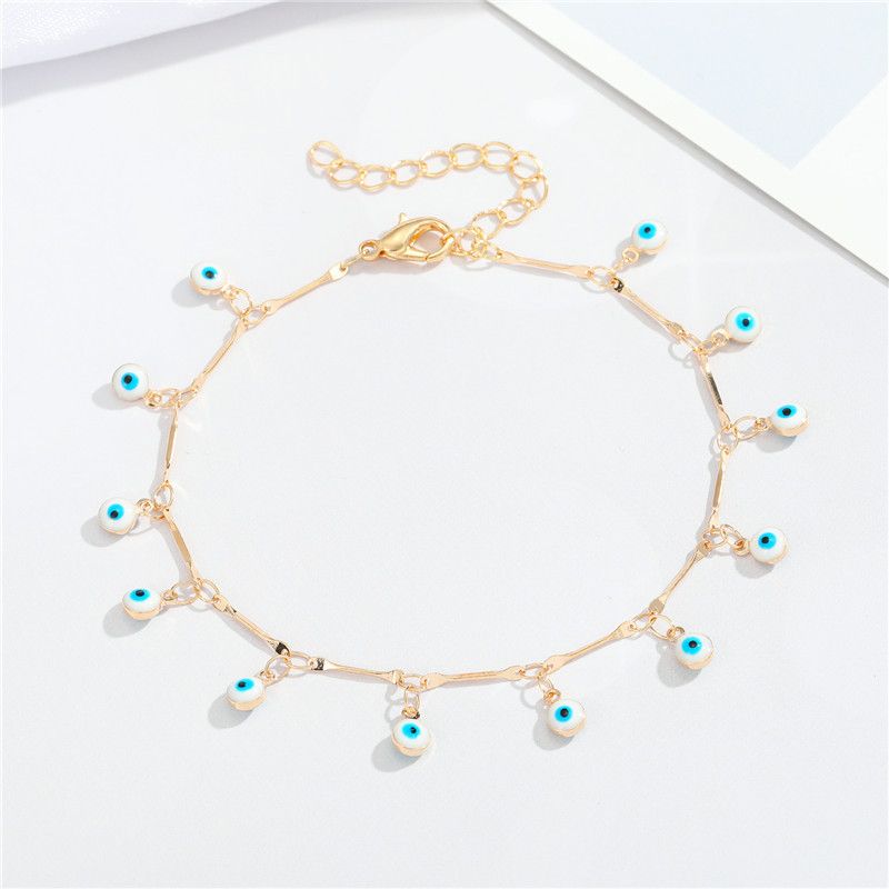 Bijoux transfrontaliers européens et américains, nouveaux bijoux de personnalité, couleur, forme irrégulière, bracelet de cheville, pêche, cœur, forme ronde en forme de larme, ornements de pied_voghion.com