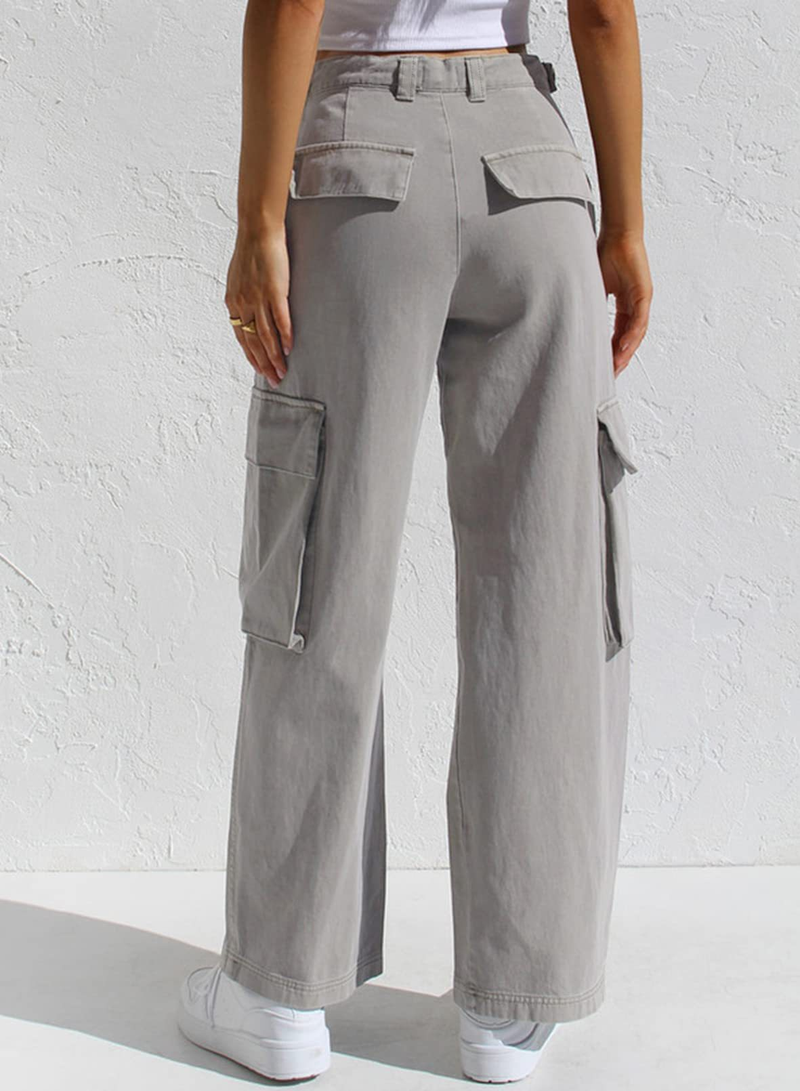 multi-pocket work jeans for women_voghion.com