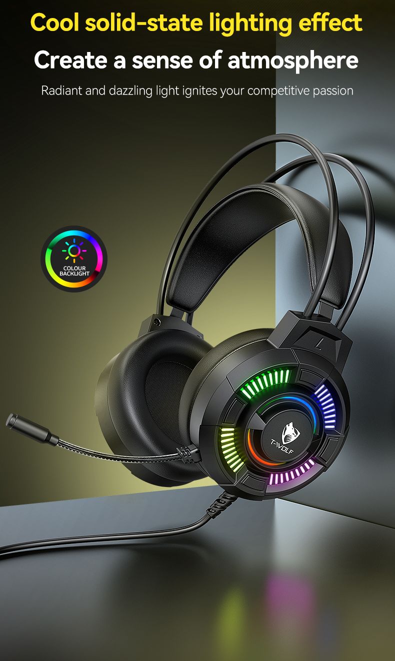 Gaming Headset Bass Stereo Over-head Earphone Pc Laptop Microphone Wired Headset Earphone And Headphone For Computer_voghion.com