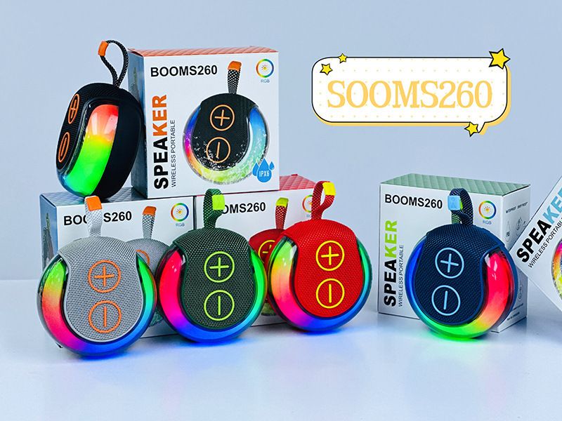 Handheld portable outdoor mini home RGB light effect subwoofer card insertion Bluetooth small speaker boom 260_voghion.com