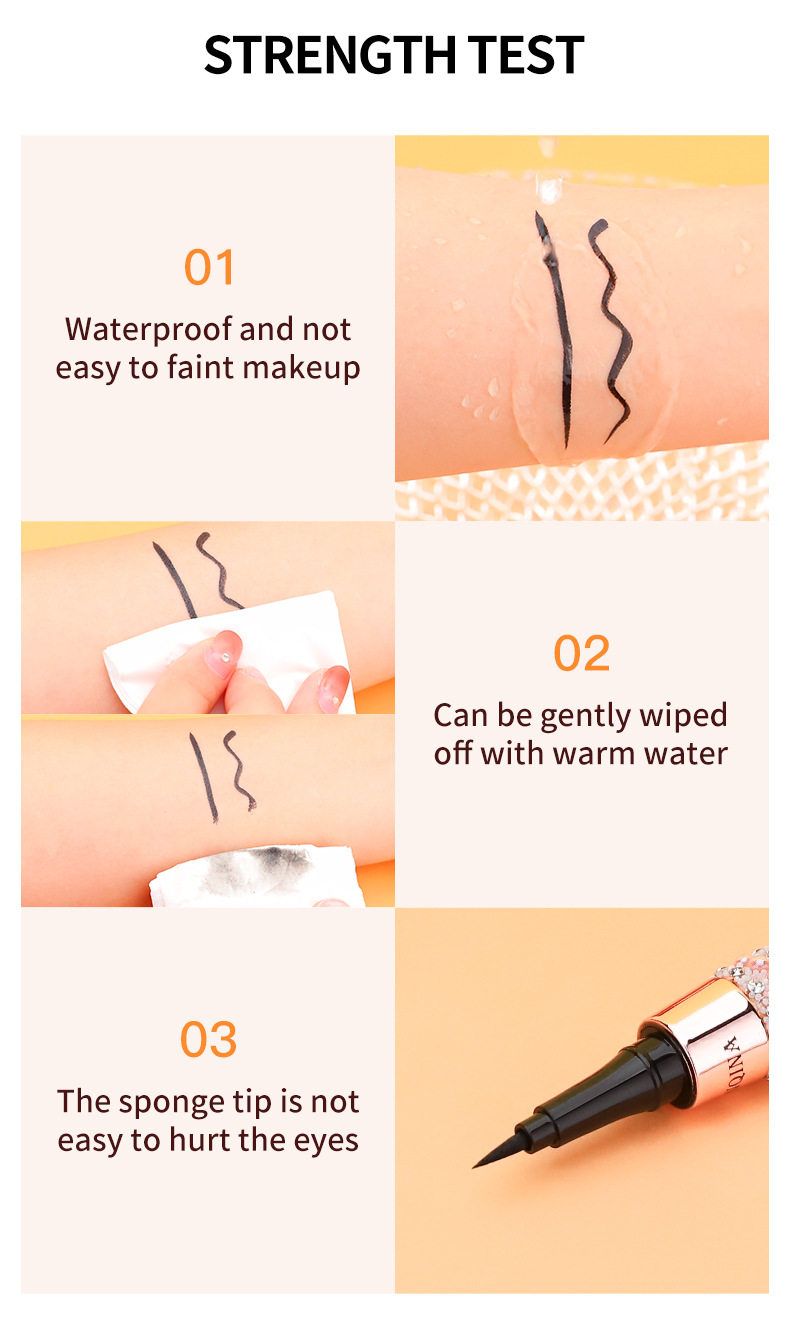 Queen's Scepter Diamond Waterproof Liquid Eyeliner Pencil Fast Dry Non Smudge Eye Makeup_voghion.com