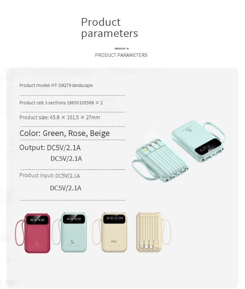 Powerbank Nei Powerbank 20000 mAh Grouss Kapazitéit mAh Mat Véier-Drot Schnellladung Kann Am Fliger Matgeholl ginn_voghion.com