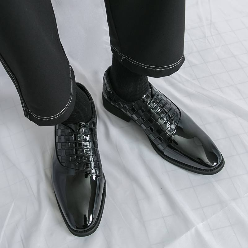 Moški elegantni čevlji, poslovni formalni britanski stil, usnjeni derby čevlji, poročni čevlji za moške, poletje 2025, novi, zračni_voghion.com