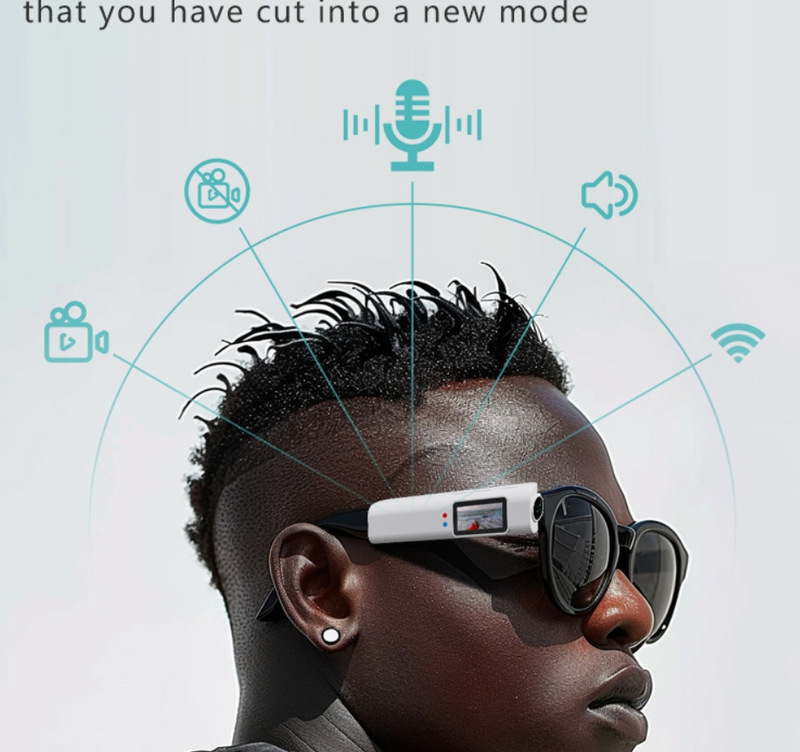 Caméra portable d'enregistrement d'objets d'art portable de sports de plein air de lentille oculaire HD 2K_voghion.com