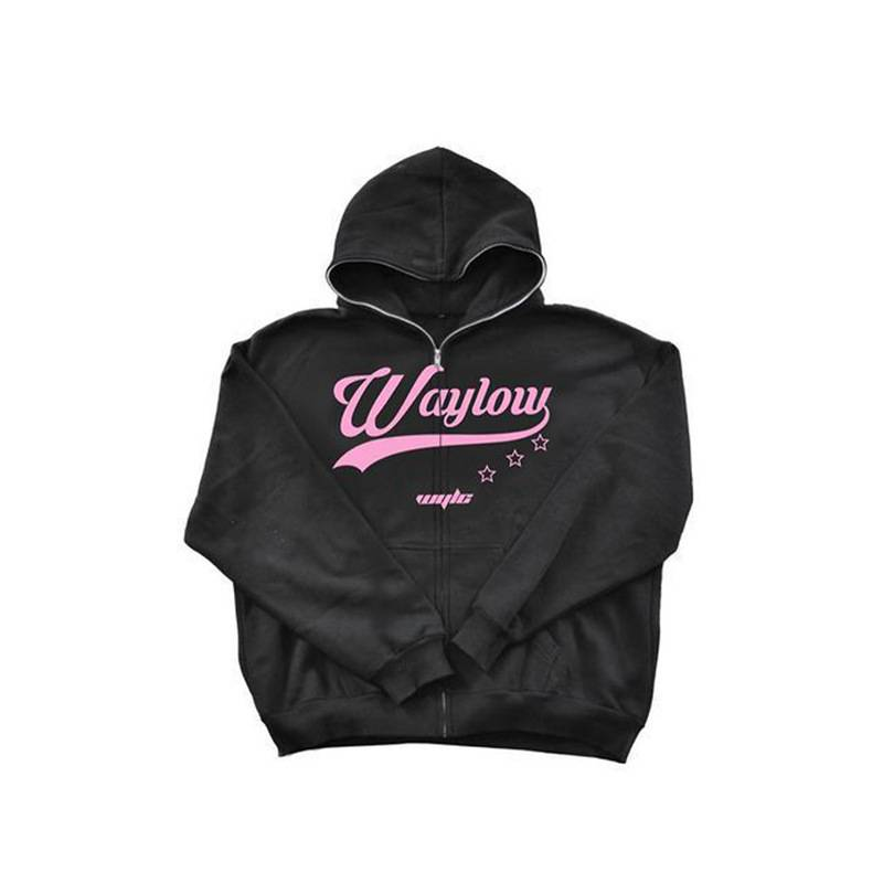Felpa con cappuccio e stampa a stelle da uomo, stile Y2K, stile retrò, stile gotico, stile streetwear, unisex, oversize, con cerniera_voghion.com