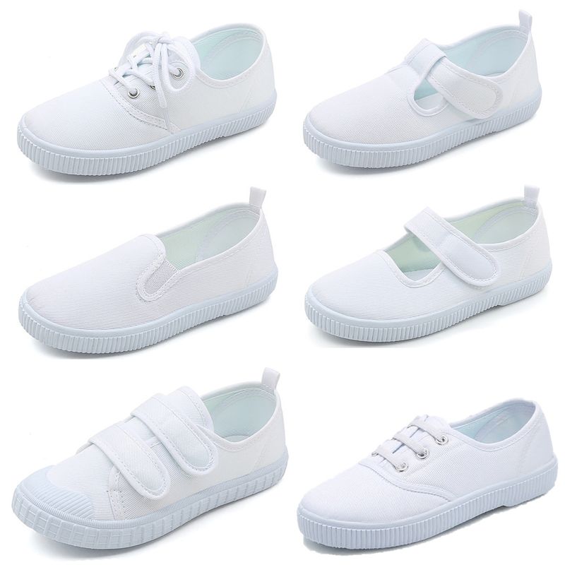 Translation: Student White Cloth Shoes Children's White Shoes_voghion.com
