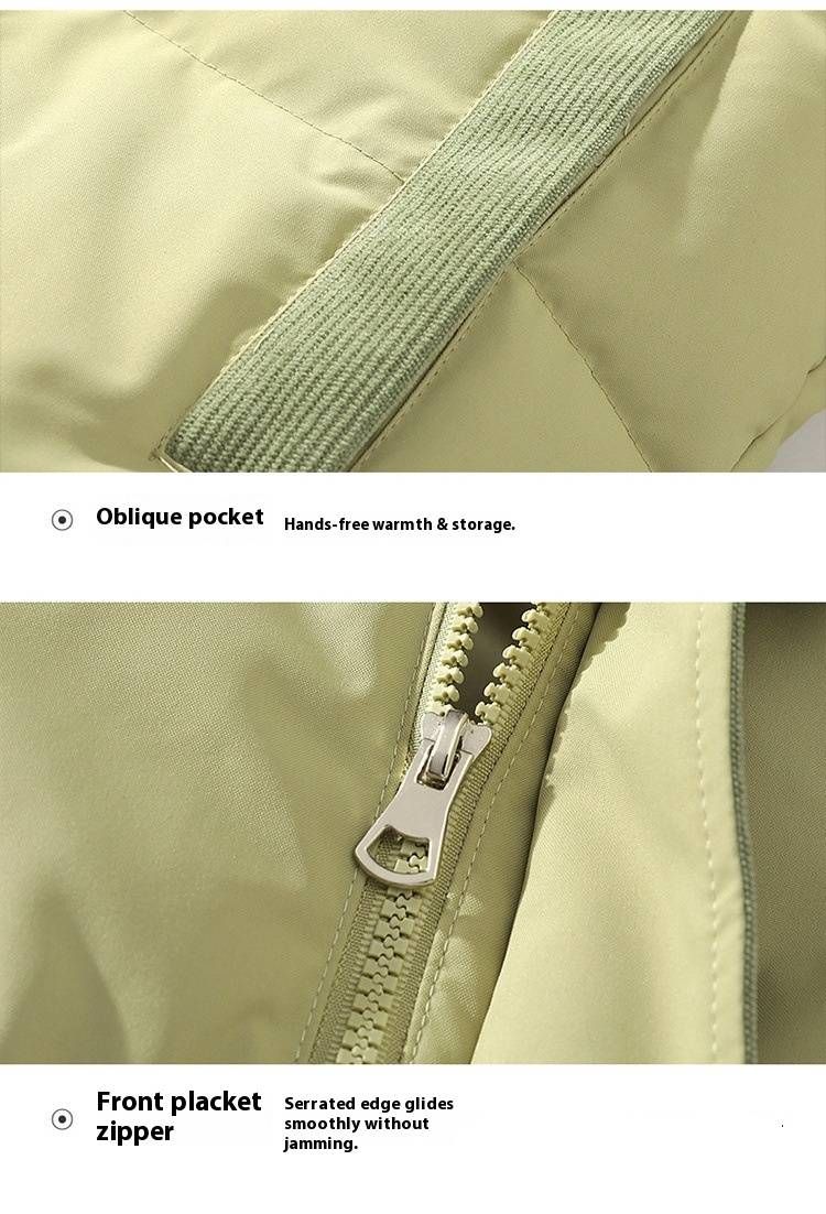 Men's Corduroy Trim Puffer Jacket With Hood - Lightweight Warm Winter Coat, Short Bomber Style, Thickened Down Filling (550FP, 80% White Duck Down)_voghion.com