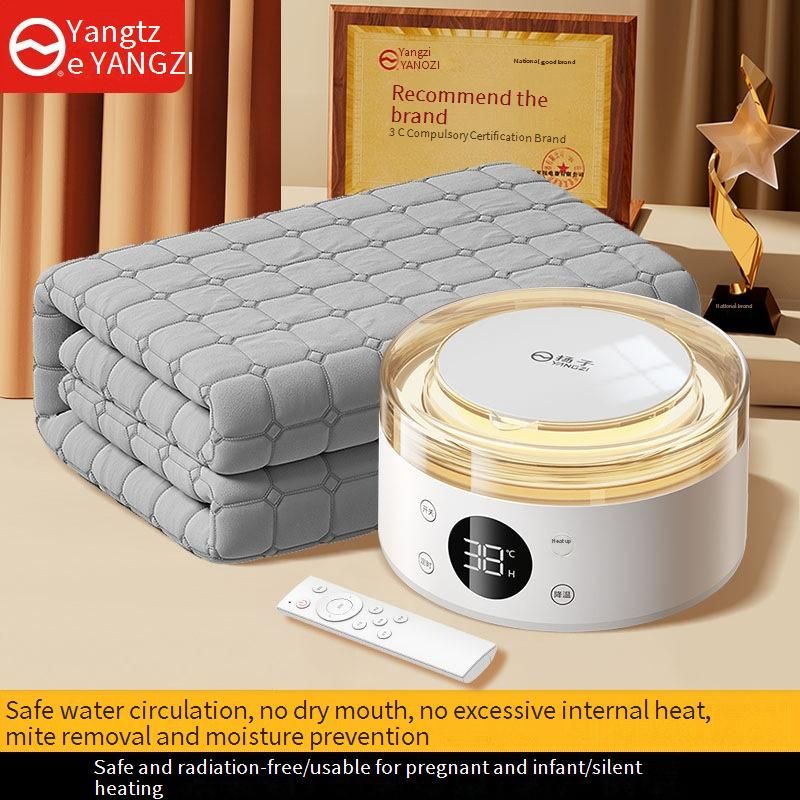 Coperta riscaldante idronica migliorata con telecomando e timer - Riscaldamento non a secco, 6 livelli regolabili, maglia ultra morbida_voghion.com