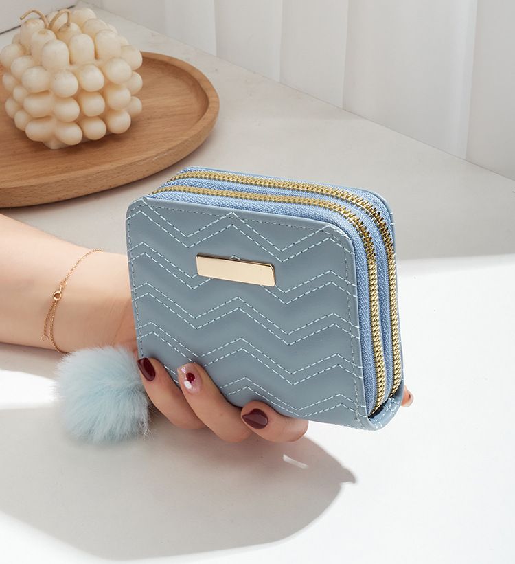 Purse Wallet Clutch Bag Purse Women's Double Zipper Short Card Bag Document Bag Hold Bag Stylish Simple Double Wallet Wallet_voghion.com