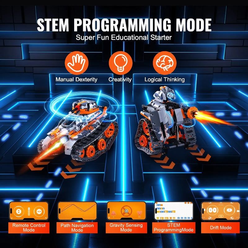 And STEM App For Building 1 Car Control Robot 5 Toys 554 Remote In PCS_voghion.com