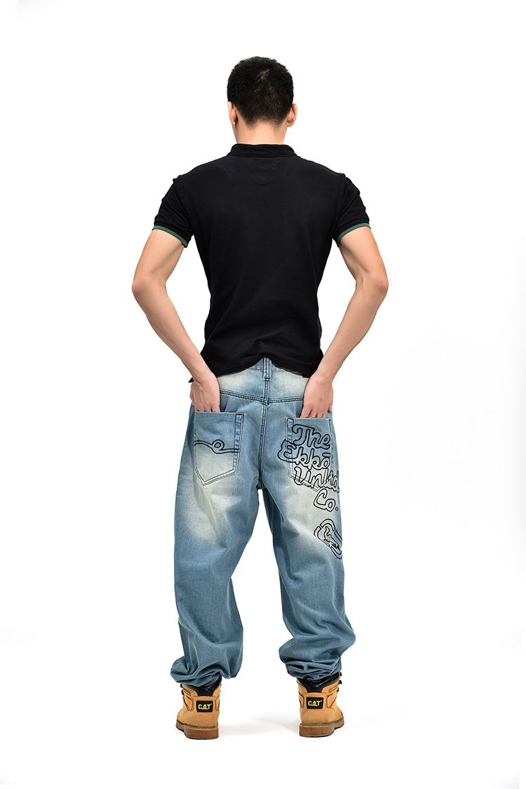 Übergröße Herren Kleidung Trendy Herbst und Winter Neue Lose Übergröße Fat Guy Hip Hop Big Size Skateboard Hosen_voghion.com