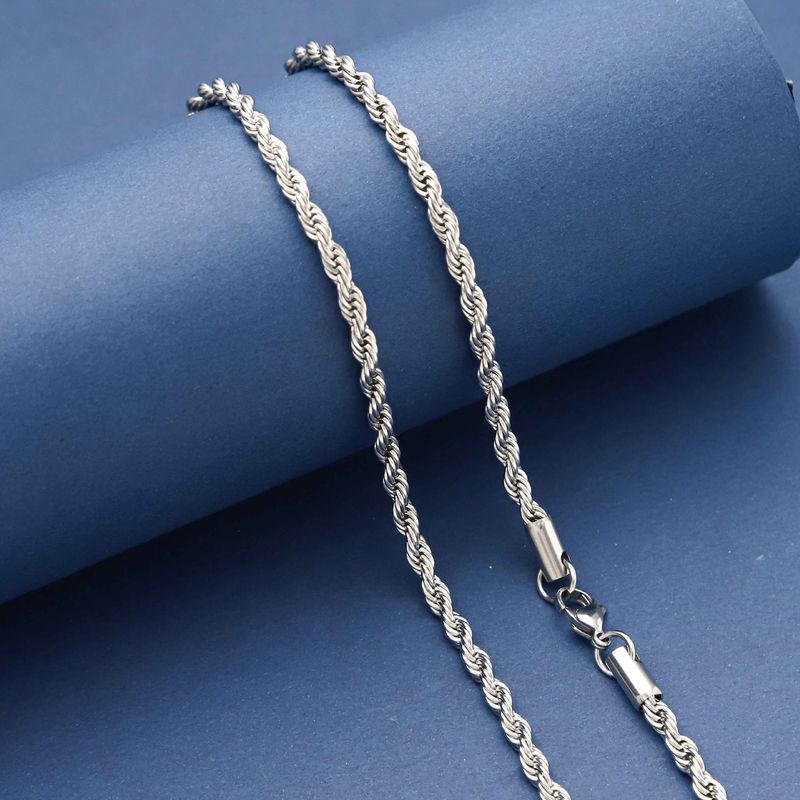 Titanium Necklace Men, Non-Fading Hip-Hop Cuban Chain, Stainless Steel Sweater For Women, Cool Collarbone Chain_voghion.com