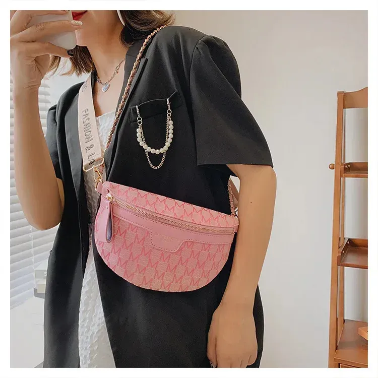Borsa a tracolla da donna, con tracolla in tela, stile street, alla moda estiva, 250806_voghion.com