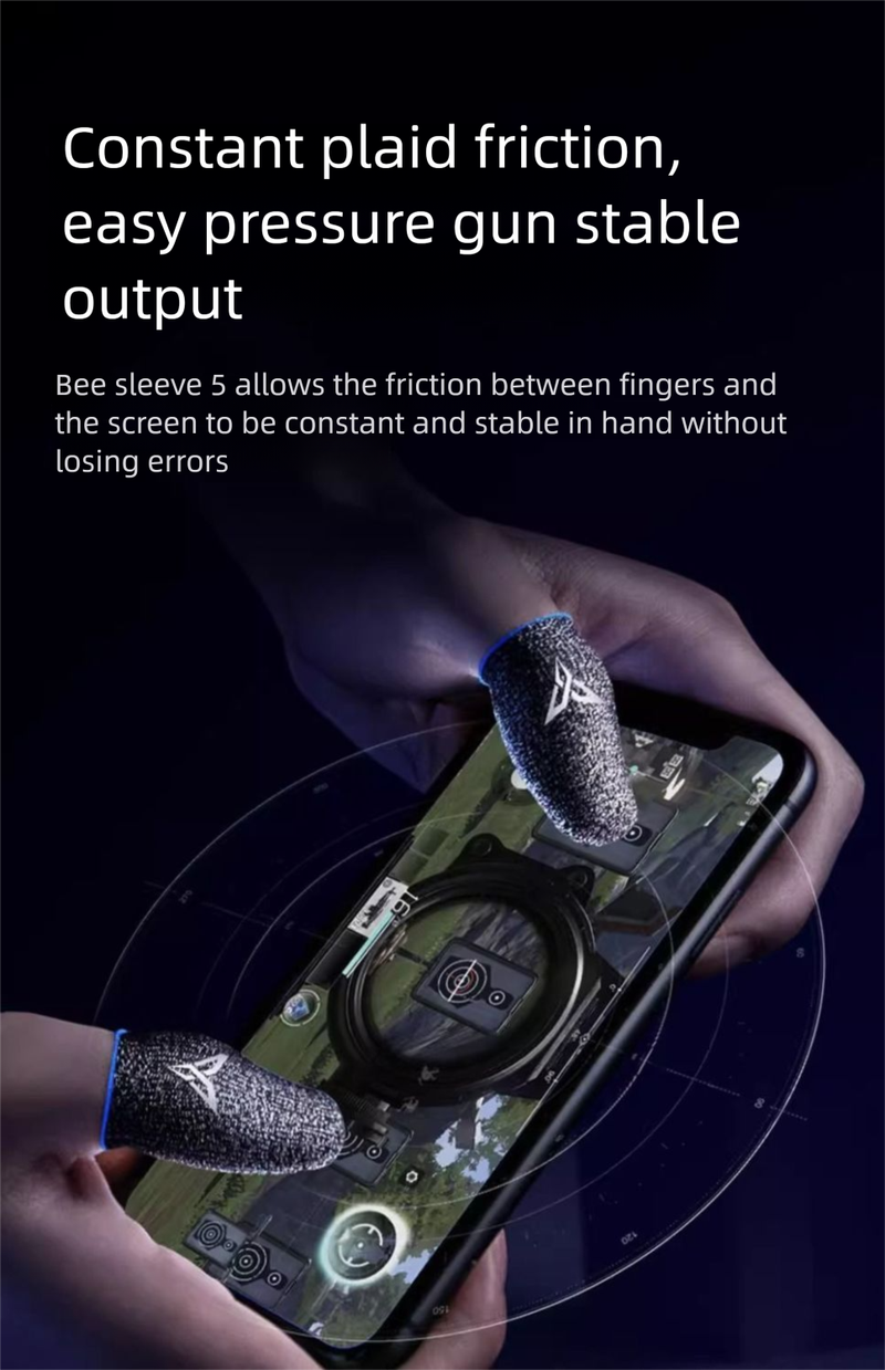 Flydigi Bee 5 Silver Fiber Version King Of Glory PUBG Finger Game Sweatproof Anti-Slip Professional E-Sports Ultra-Thin_voghion.com