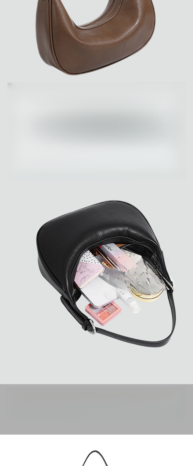Multifunctional Underarm Bag, Crescent Hobo High-end Dumpling Bag, Minimalist Shoulder Bag, Crossbody Bag New For Spring/Summer 2025_voghion.com