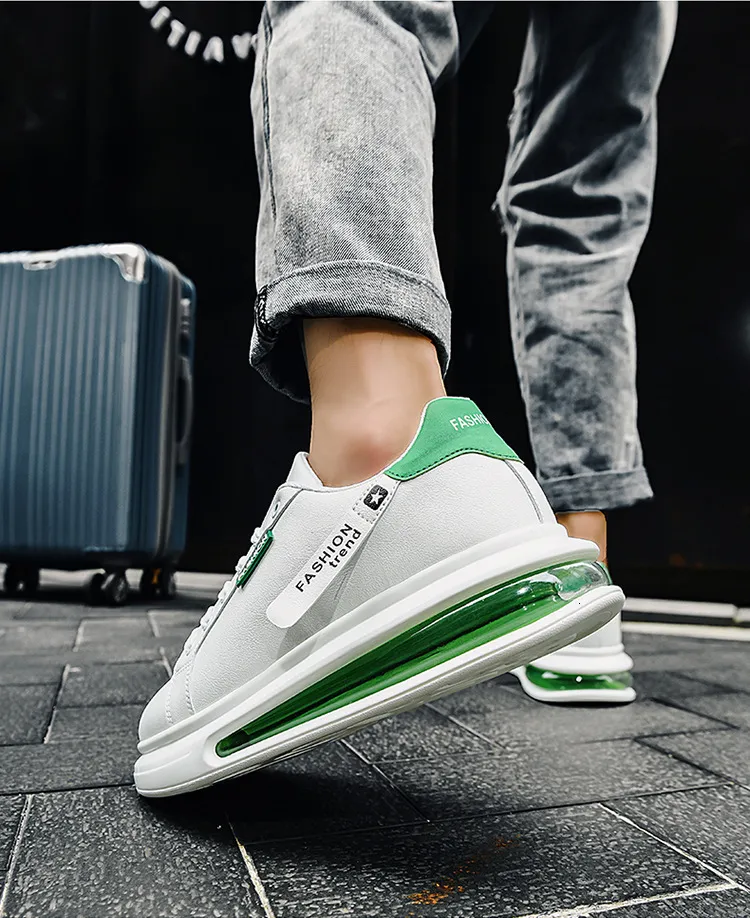 Height Increasing Fashion Brand Sneakers Men Casual Soft Comfortable Pu Leather Breathable Flats Shoes for Man tenis_voghion.com