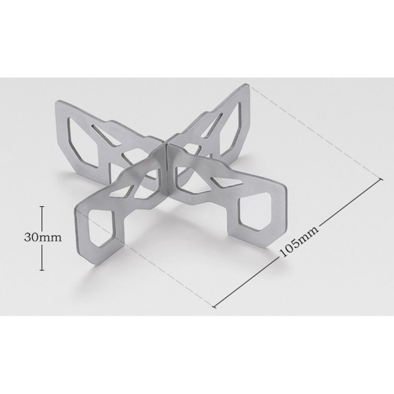 Support extérieur en acier inoxydable Cross Accessoires de camping Petits outils pour réchaud à alcool_voghion.com