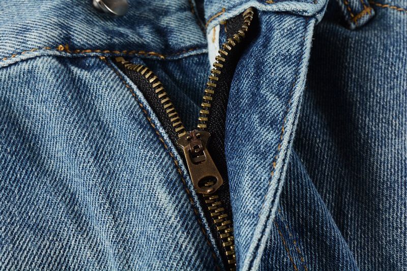 Men's Clothing men's patchwork contrast color distressed slightly flared washed jeans flared jeans_voghion.com