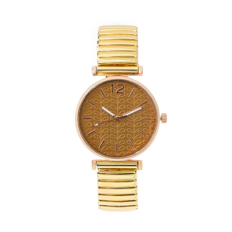Montre à quartz pour femme avec bracelet élastique, boîtier doré, aiguille dorée, décontractée, tendance, cadeau quotidien pour la fête des mères, un anniversaire, la Saint-Valentin_voghion.com