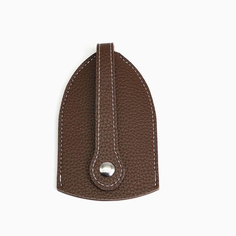Creative Pull-out Portable Lychee Grain Leather Keychain Storage Bag Car Key Protector_voghion.com